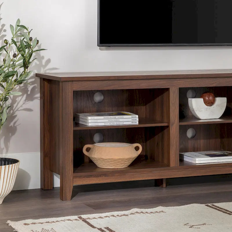 Meuble TV en bois de 70 pouces Middlebrook Designs avec rangement ouvert