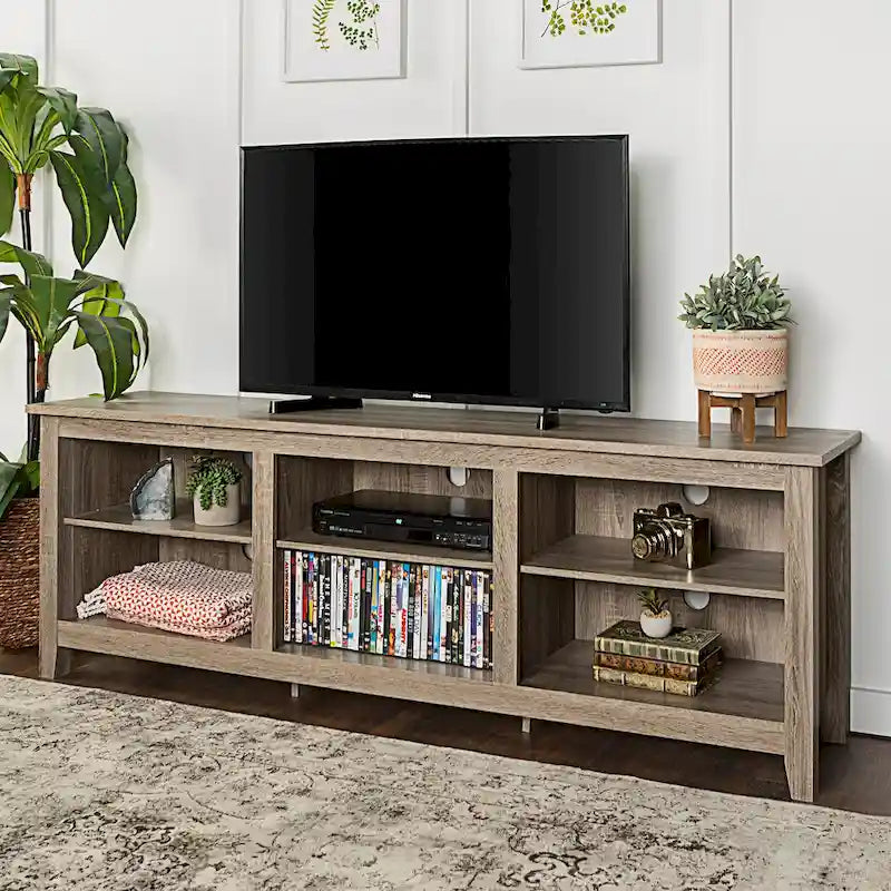 Meuble TV en bois de 70 pouces Middlebrook Designs avec rangement ouvert