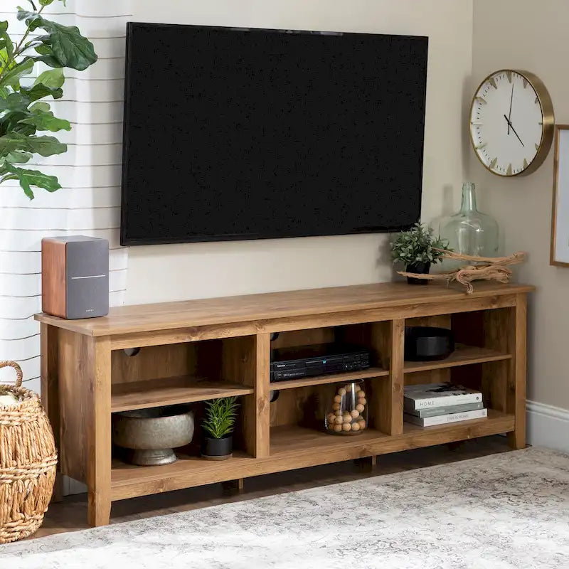 Meuble TV en bois de 70 pouces Middlebrook Designs avec rangement ouvert