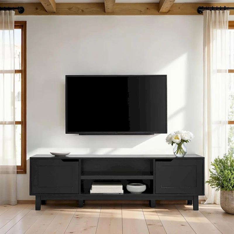 Meuble TV moderne avec portes à cadre Middlebrook Designs