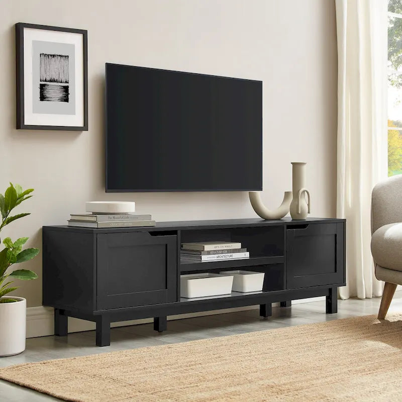 Meuble TV moderne avec portes à cadre Middlebrook Designs