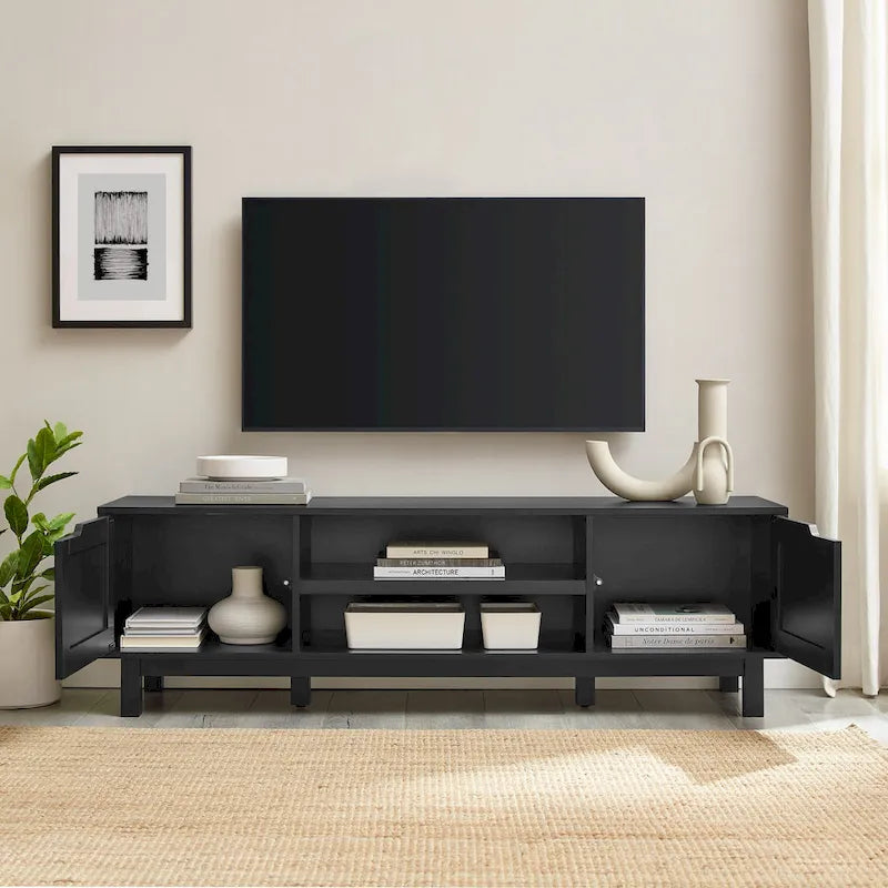 Meuble TV moderne avec portes à cadre Middlebrook Designs
