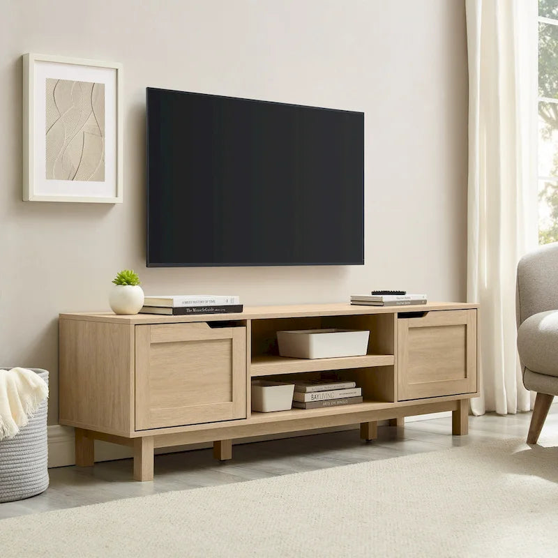 Meuble TV moderne avec portes à cadre Middlebrook Designs