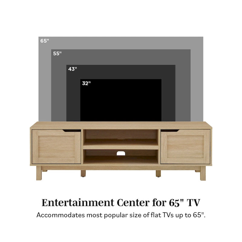 Meuble TV moderne avec portes à cadre Middlebrook Designs