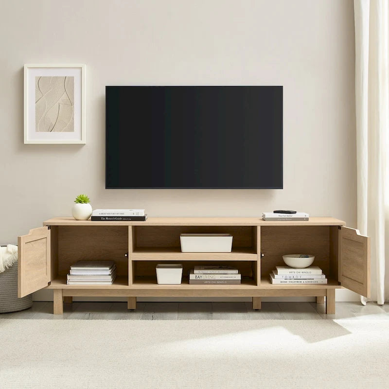 Meuble TV moderne avec portes à cadre Middlebrook Designs