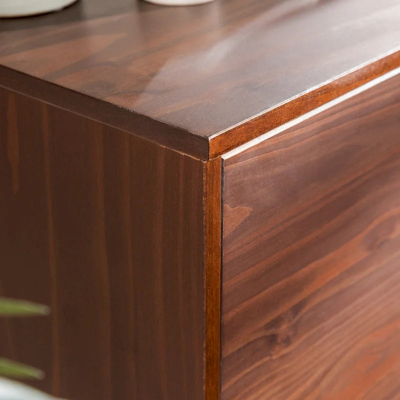 Meuble TV Middlebrook de 58 po en bois massif de style Mid-Century