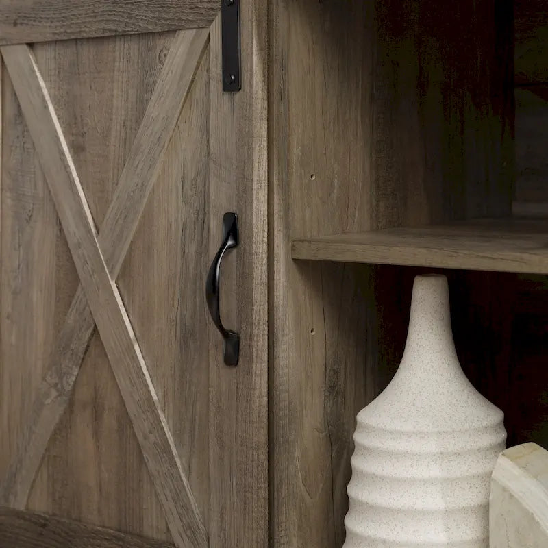 Meuble TV d'angle Middlebrook avec porte de grange coulissante de 52 pouces