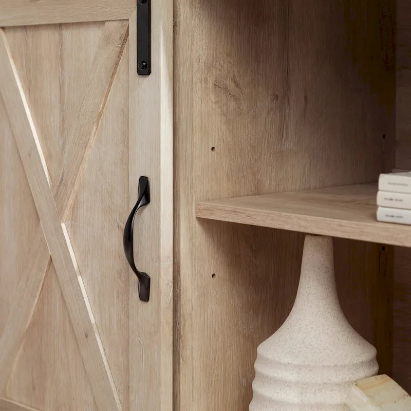 Meuble TV d'angle Middlebrook avec porte de grange coulissante de 52 pouces