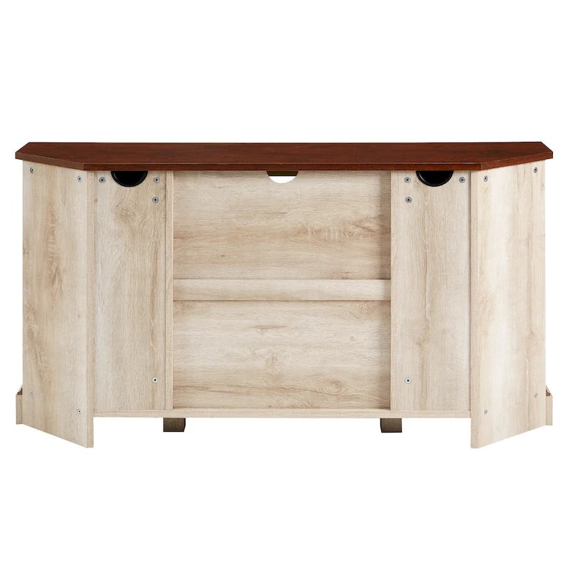 Meuble TV d'angle Middlebrook avec porte de grange coulissante de 52 pouces