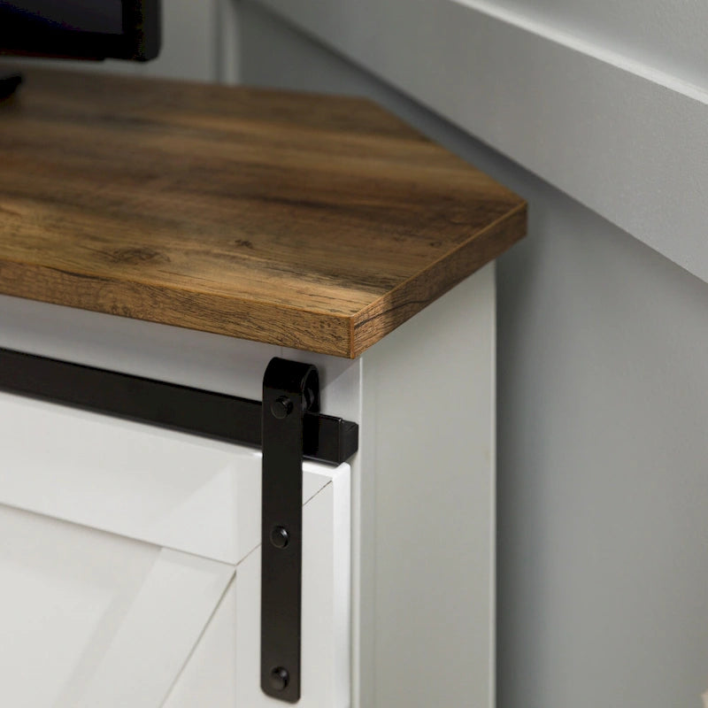 Meuble TV d'angle Middlebrook avec porte de grange coulissante de 52 pouces