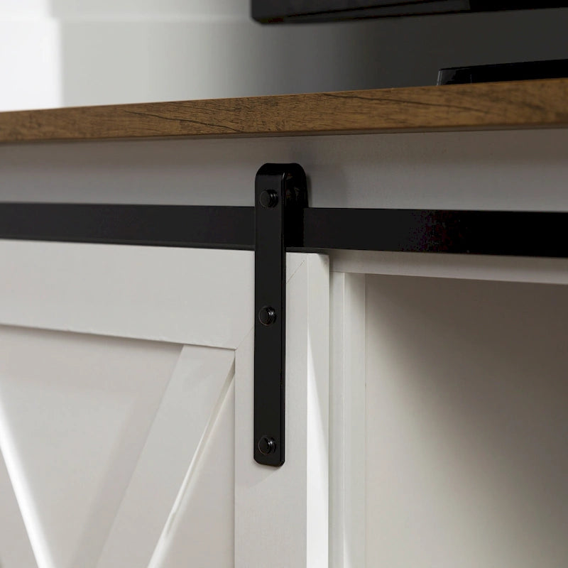 Meuble TV d'angle Middlebrook avec porte de grange coulissante de 52 pouces
