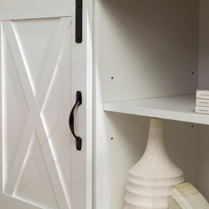 Meuble TV d'angle Middlebrook avec porte de grange coulissante de 52 pouces