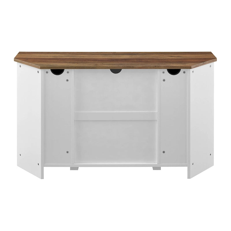 Meuble TV d'angle Middlebrook avec porte de grange coulissante de 52 pouces