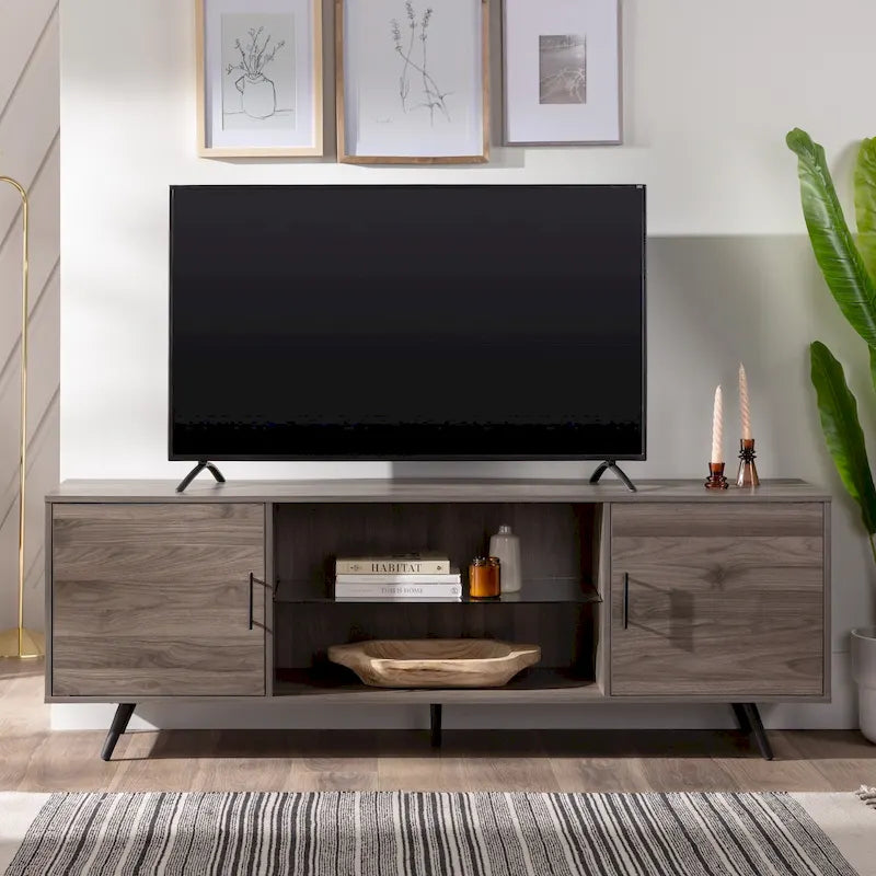 Meuble TV moderne Mid-Century de 70 pouces Middlebrook Designs