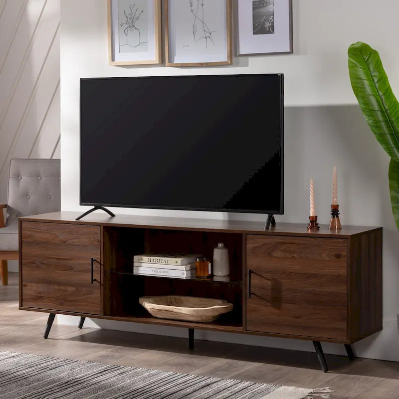 Meuble TV moderne Mid-Century de 70 pouces Middlebrook Designs