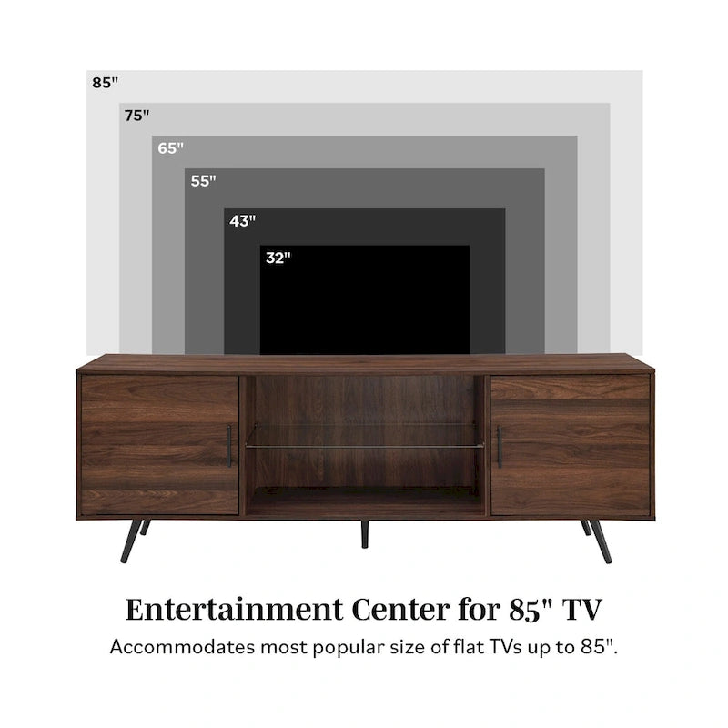 Meuble TV moderne Mid-Century de 70 pouces Middlebrook Designs