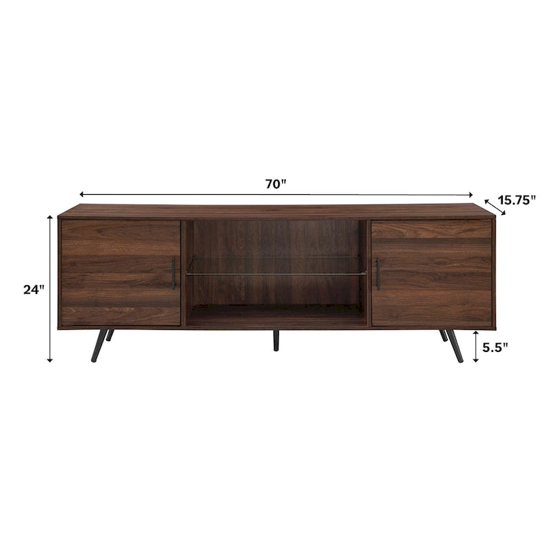 Meuble TV moderne Mid-Century de 70 pouces Middlebrook Designs