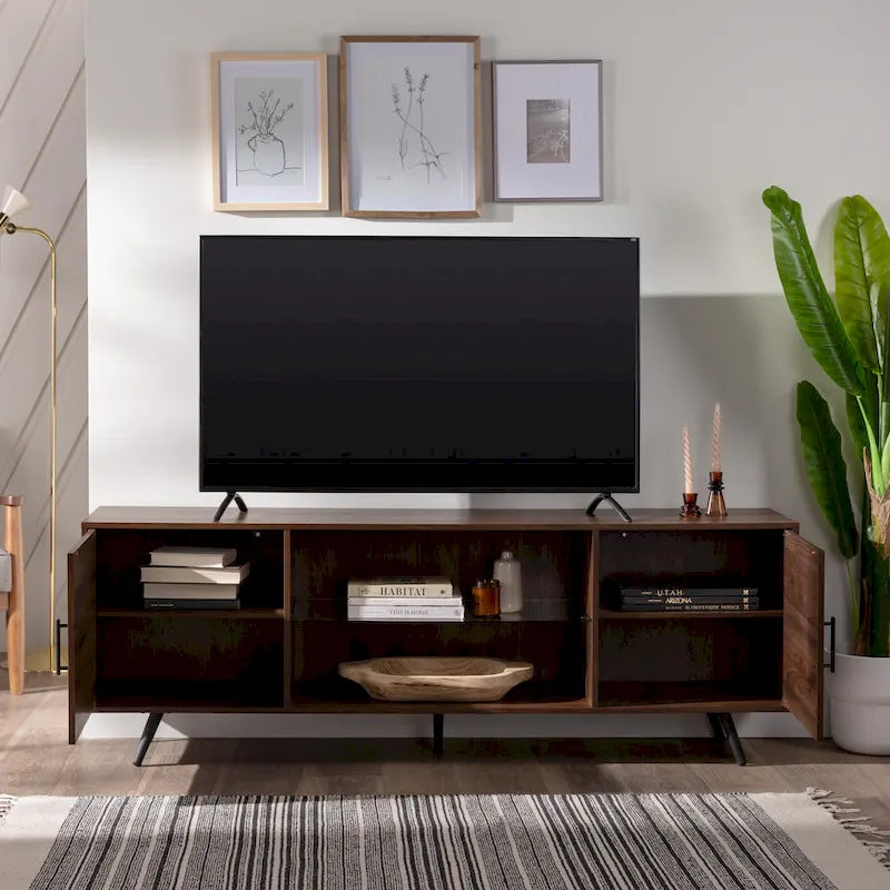 Meuble TV moderne Mid-Century de 70 pouces Middlebrook Designs