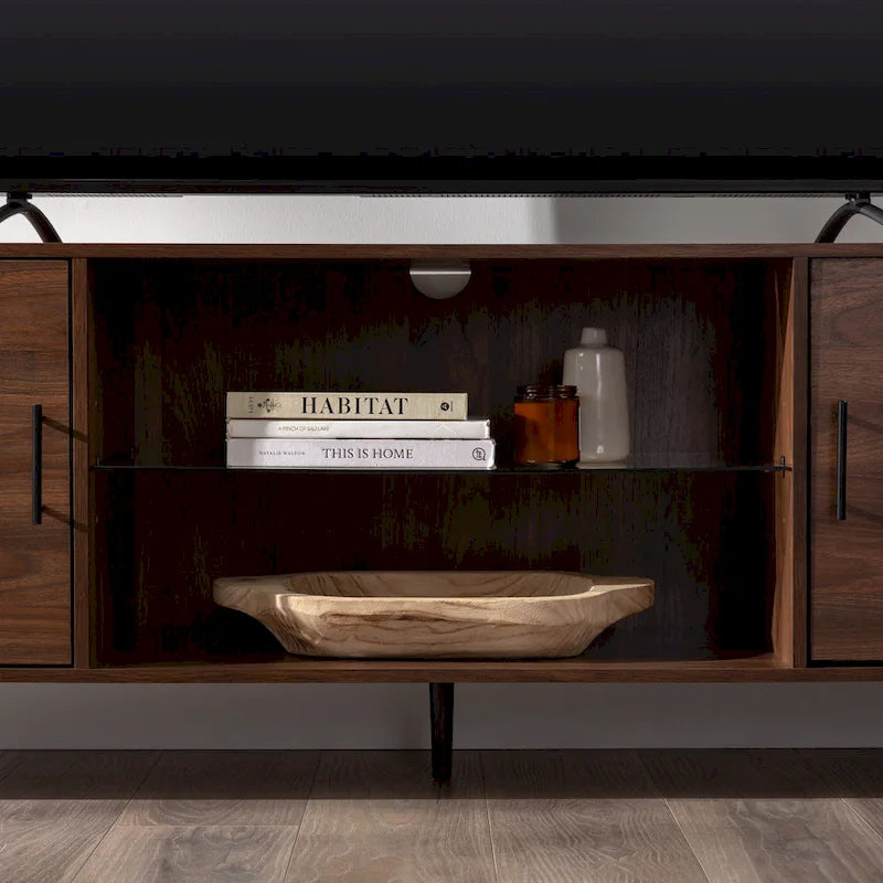 Meuble TV moderne Mid-Century de 70 pouces Middlebrook Designs