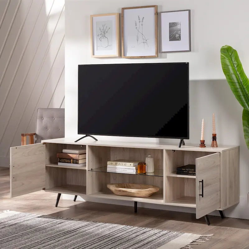 Meuble TV moderne Mid-Century de 70 pouces Middlebrook Designs