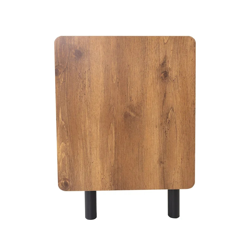 Meuble TV Mid-century avec 3 placards, table console média pour TV jusqu'à 70", centre de divertissement avec rangement