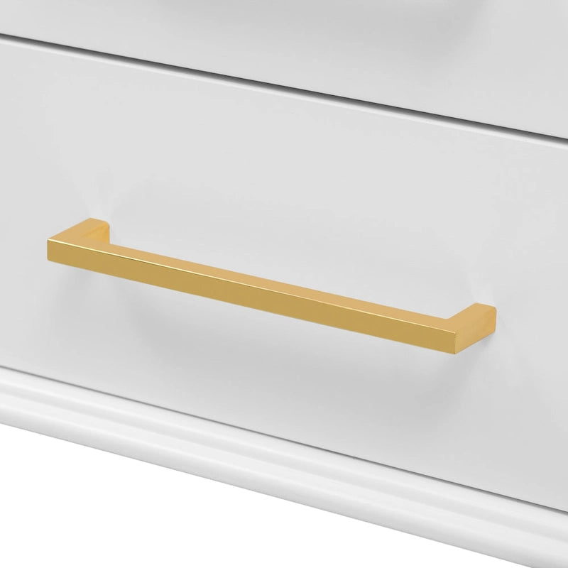 Meuble TV rétro 68.9" pour téléviseurs jusqu'à 75 pouces, Console multimédia de centre de divertissement avec portes en verre cannelé de style arqué, 2 tiroirs