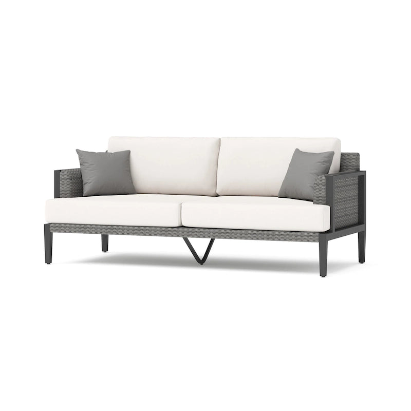 Vistano Ensemble de 7 pièces de mobilier de jardin en Sunbrella à mouvement - Gris