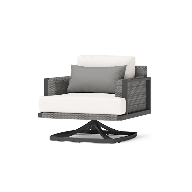 Vistano Ensemble de 7 pièces de mobilier de jardin en Sunbrella à mouvement - Gris