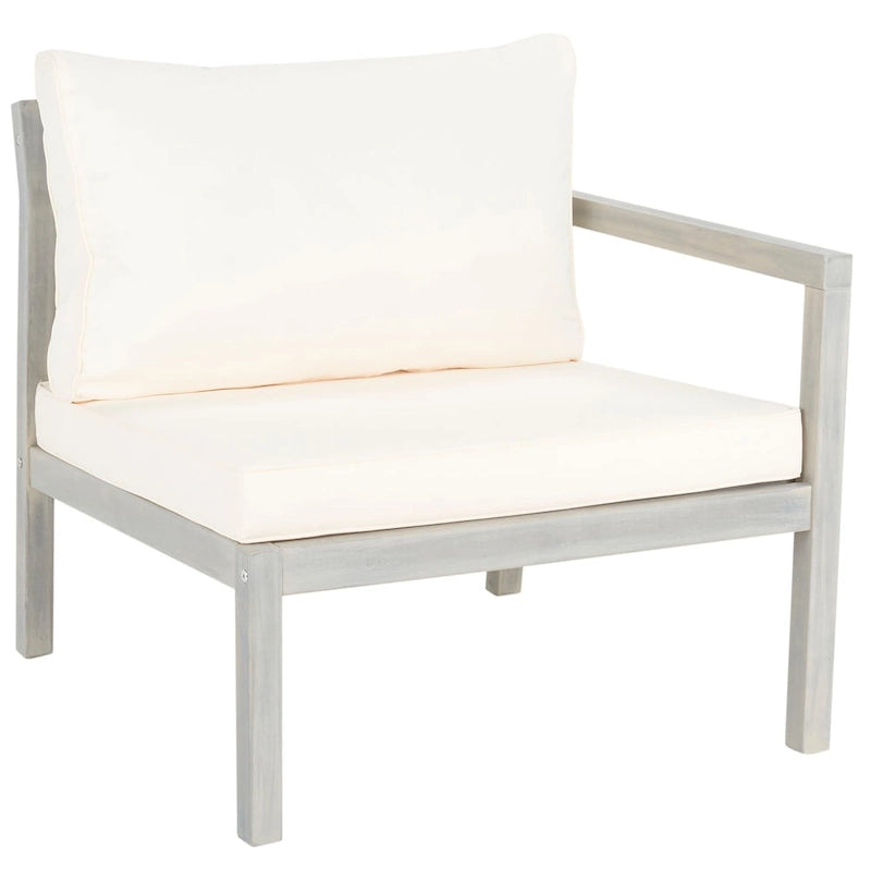 SAFAVIEH Mobilier d'extérieur Pratia Ensemble de 5 pièces d'extérieur - Gris cendre/Beige - 29L x 27P x 27H