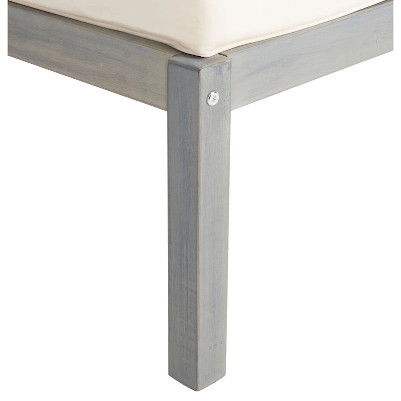 SAFAVIEH Mobilier d'extérieur Pratia Ensemble de 5 pièces d'extérieur - Gris cendre/Beige - 29L x 27P x 27H