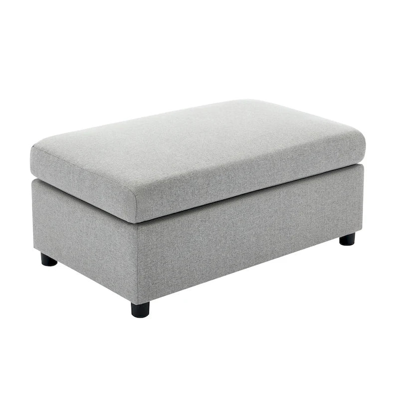 50 Modern Single Sofa with Armrests, Backrest, and Ottoman, Suitable for Living Room, Bedroom, and Office