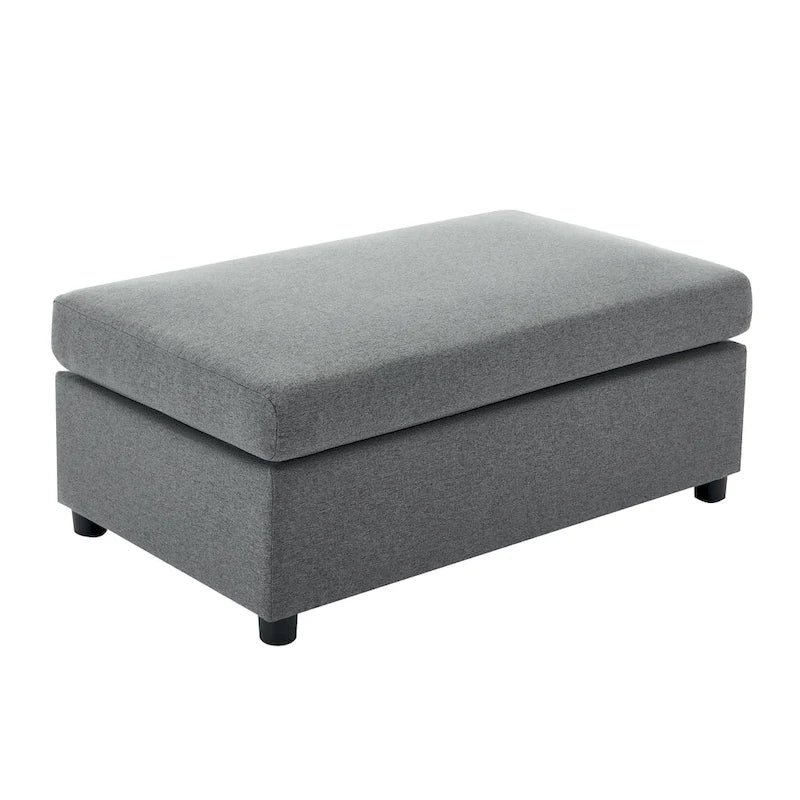 50 Modern Single Sofa with Armrests, Backrest, and Ottoman, Suitable for Living Room, Bedroom, and Office
