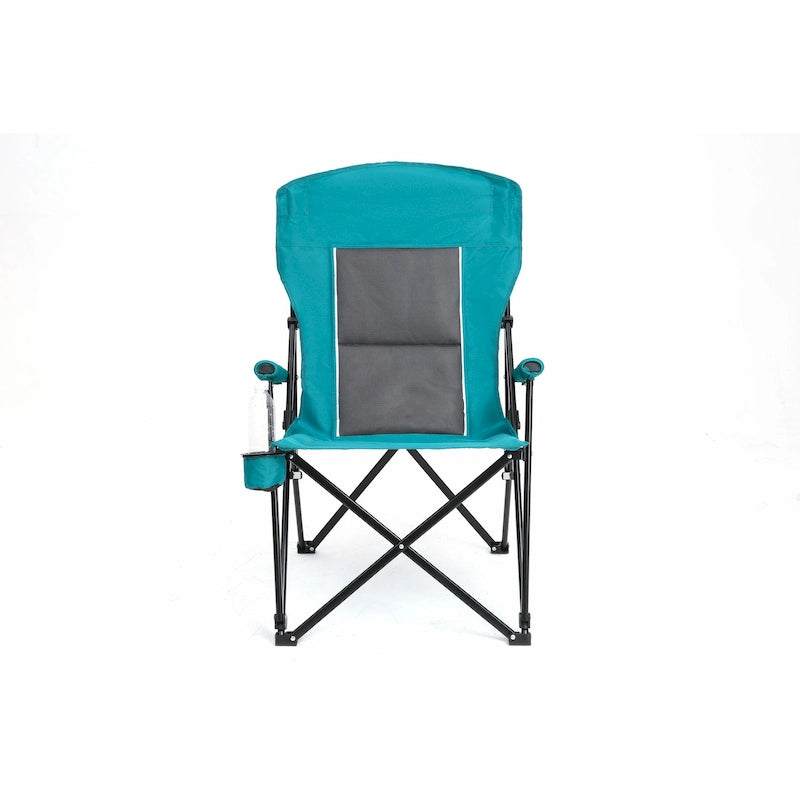 Chaise pliable portable avec porte-gobelet, supporte 113 kg