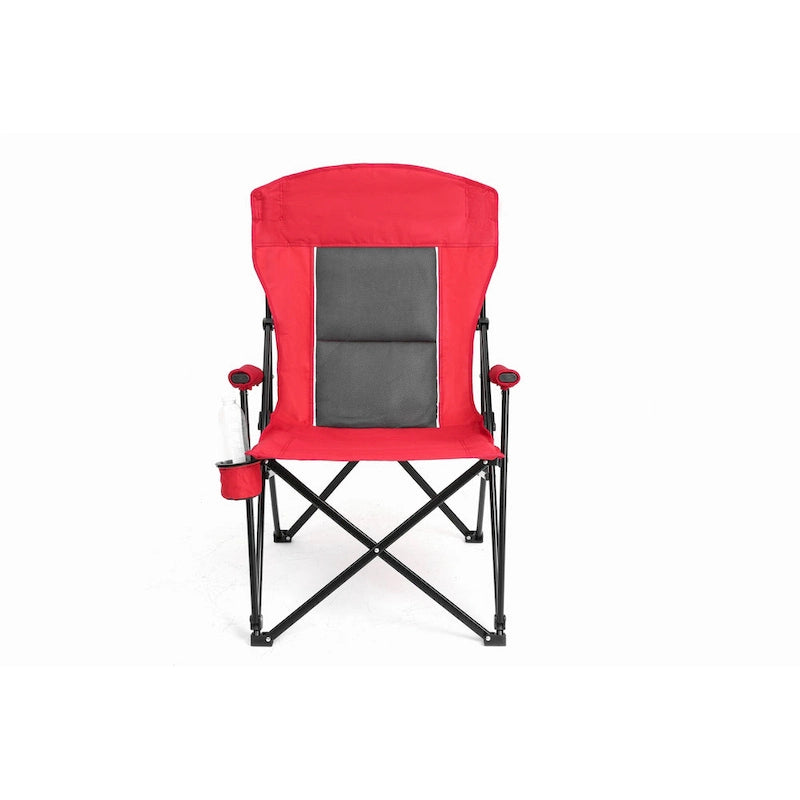 Chaise pliable portable avec porte-gobelet, supporte 113 kg