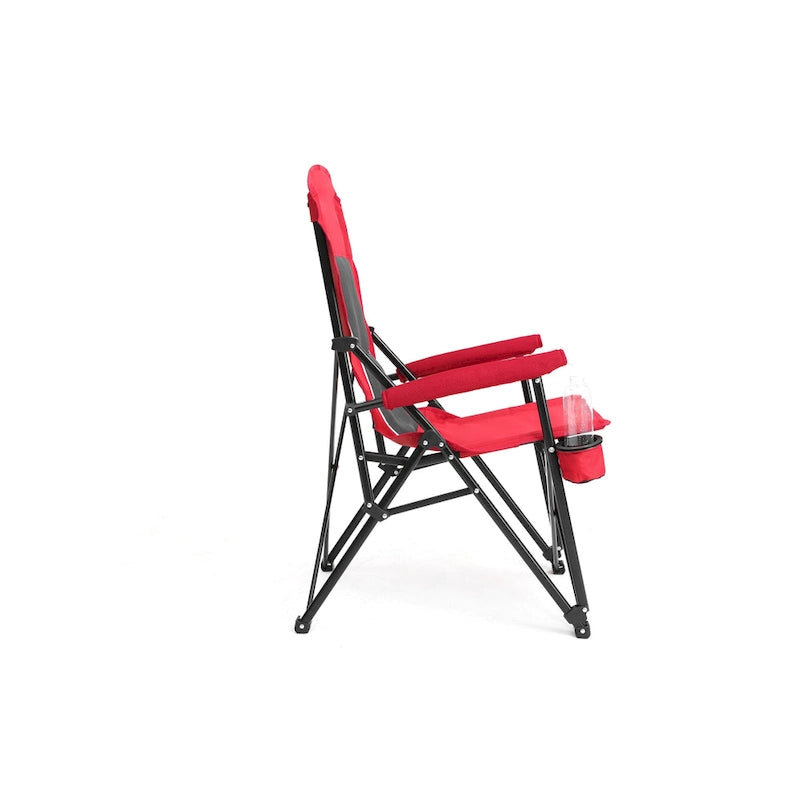 Chaise pliable portable avec porte-gobelet, supporte 113 kg