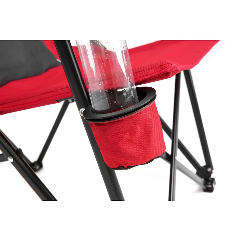 Chaise pliable portable avec porte-gobelet, supporte 113 kg