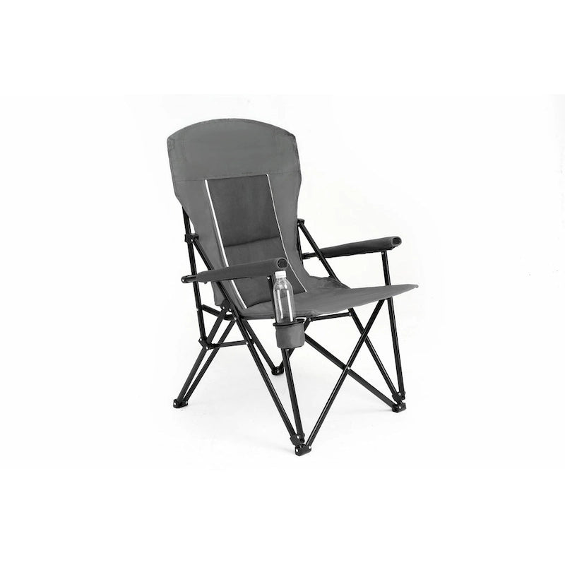Chaise pliable portable avec porte-gobelet, supporte 113 kg