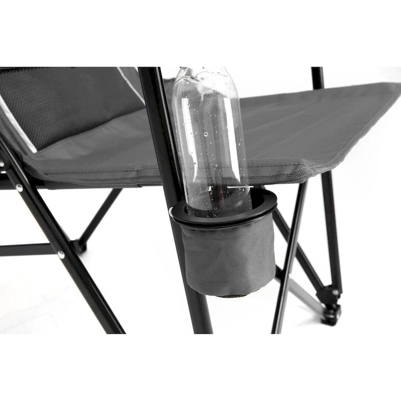 Chaise pliable portable avec porte-gobelet, supporte 113 kg