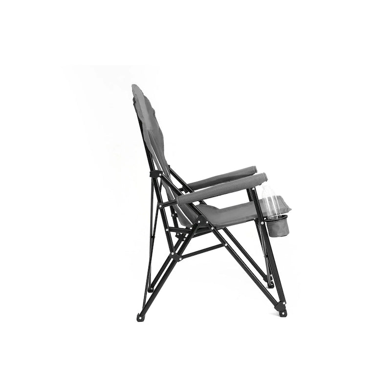 Chaise pliable portable avec porte-gobelet, supporte 113 kg
