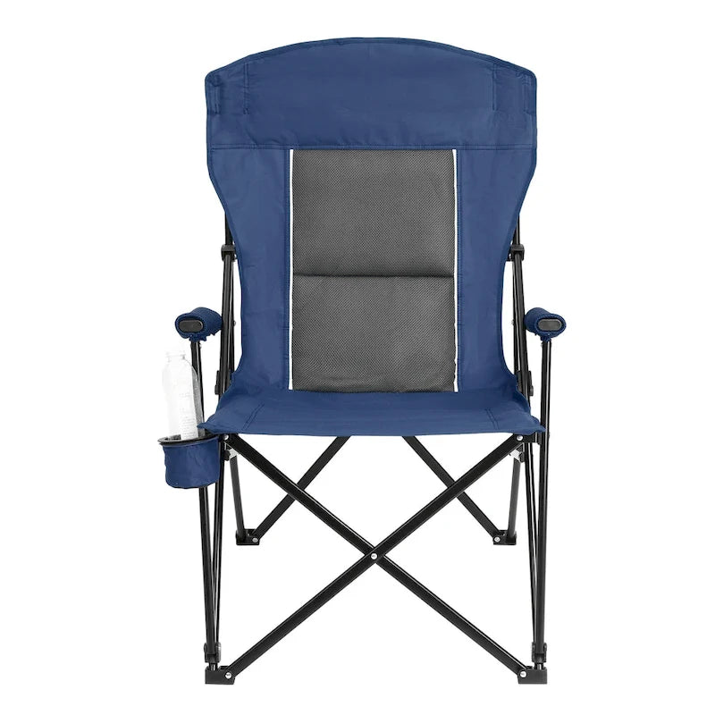 Chaise pliable portable avec porte-gobelet, supporte 113 kg