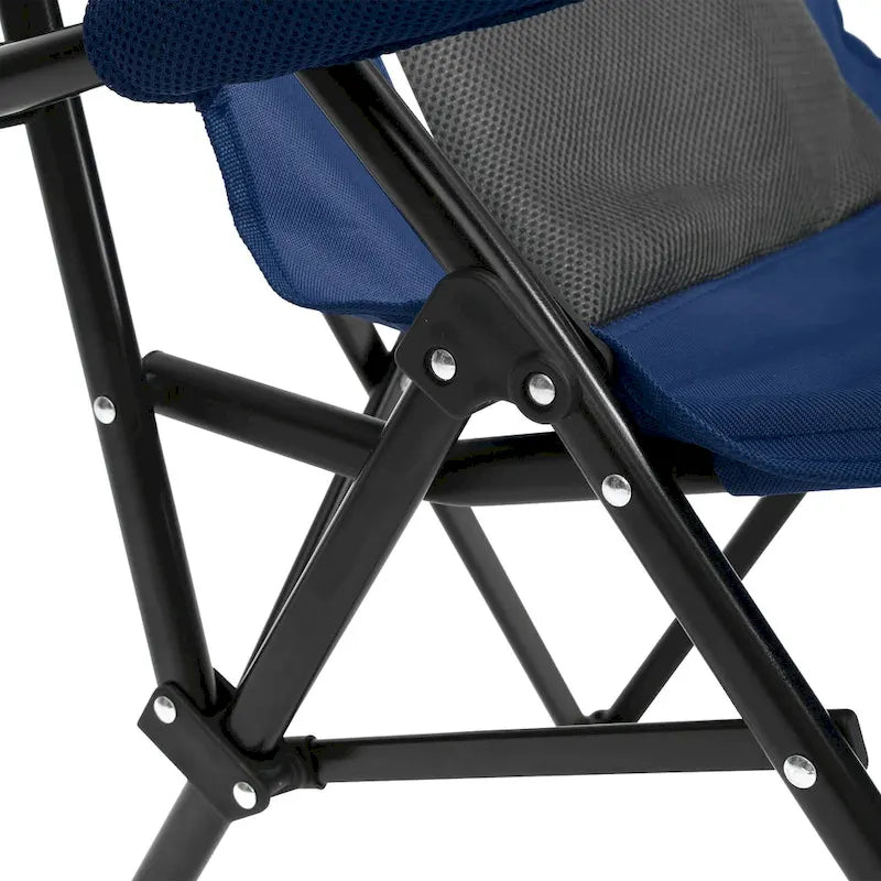 Chaise pliable portable avec porte-gobelet, supporte 113 kg
