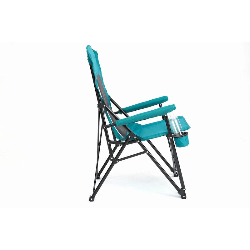 Chaise pliable portable avec porte-gobelet, supporte 113 kg
