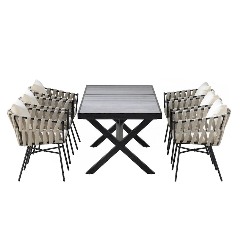 Ensemble de salle à manger moderne 7 pièces extensible