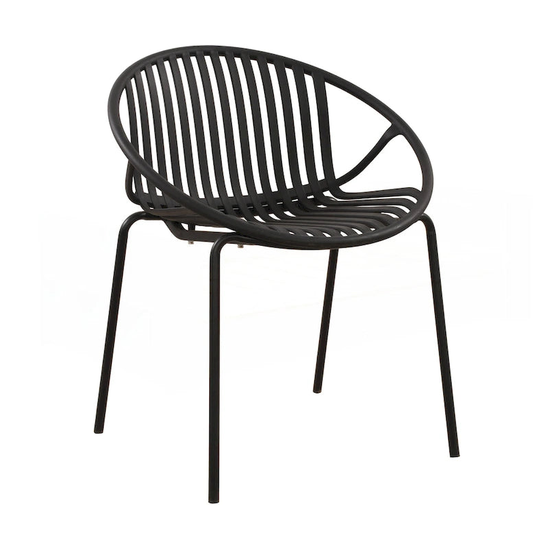 Ensemble de salle à manger d'extérieur moderne en métal et polypropylène, 7 pièces