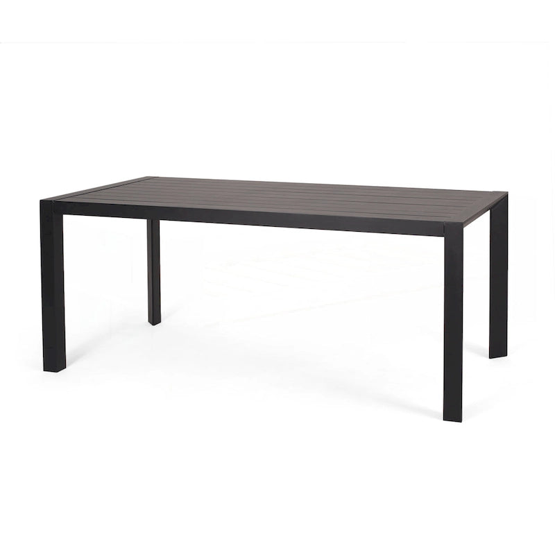 Ensemble de salle à manger d'extérieur moderne en métal et polypropylène, 7 pièces