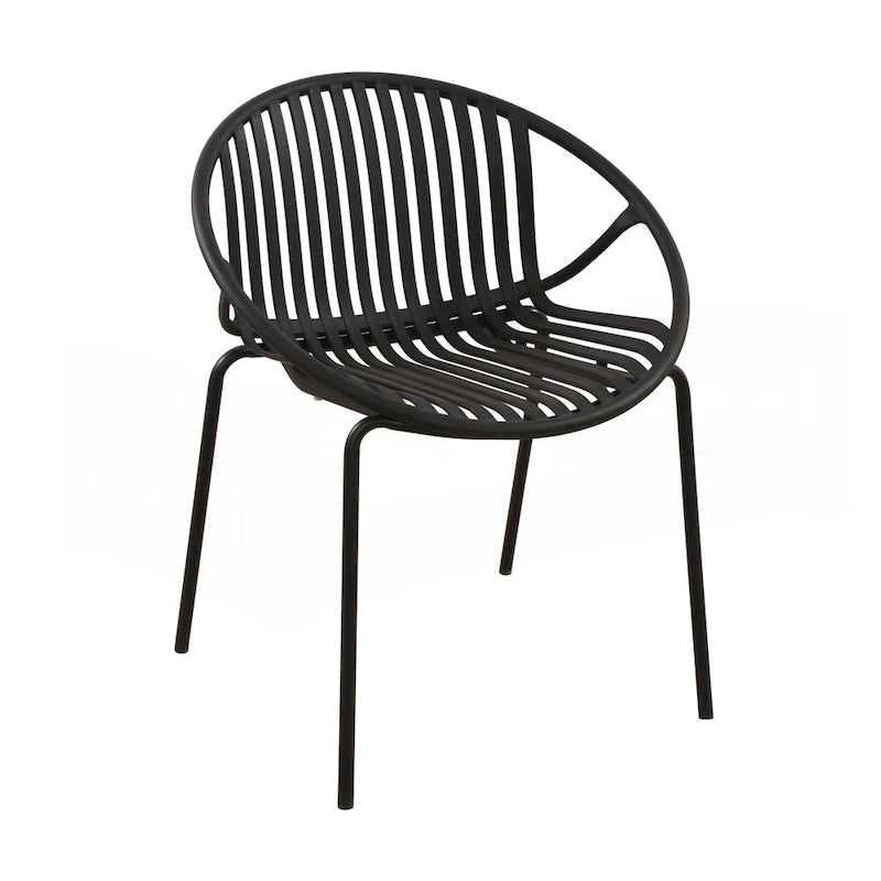 Ensemble de salle à manger d'extérieur moderne en métal et polypropylène, 7 pièces