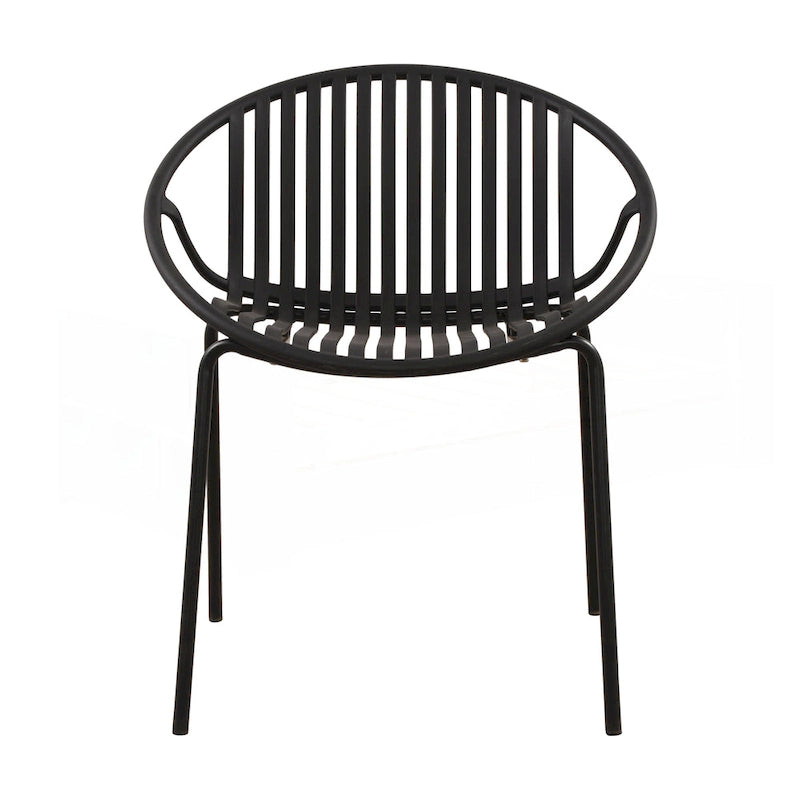 Ensemble de salle à manger d'extérieur moderne en métal et polypropylène, 7 pièces