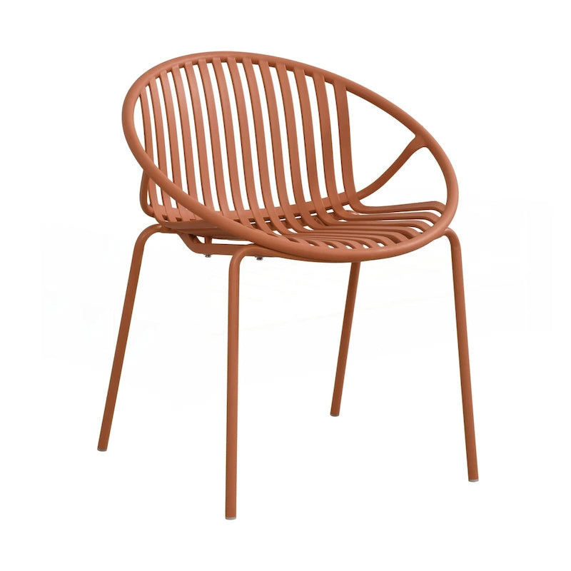 Ensemble de salle à manger d'extérieur moderne en métal et polypropylène, 7 pièces
