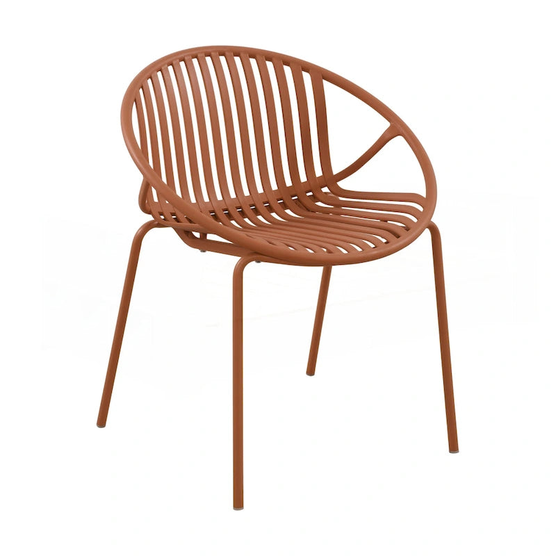 Ensemble de salle à manger d'extérieur moderne en métal et polypropylène, 7 pièces