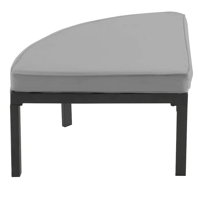 Ensemble de canapé d'angle d'extérieur moderne, salon de jardin, ensemble de conversation d'extérieur avec coussins